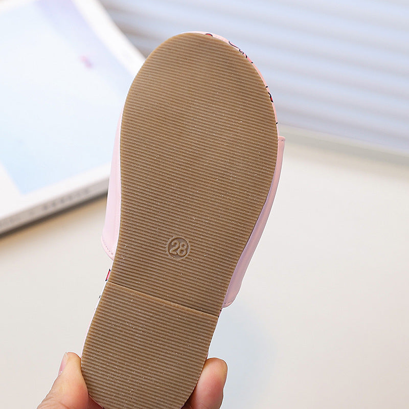 Vancahao slippers  summer new girls' fashion cartoon cat sandals & slides - big kids' indoor/outdoor flip-flops
