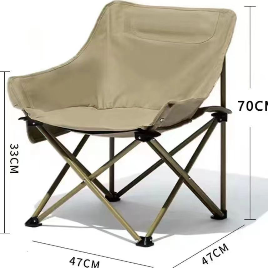 Outdoor folding moon chair fishing stool portable folding bed outdoor dinner folding recliner installation-free folding bed