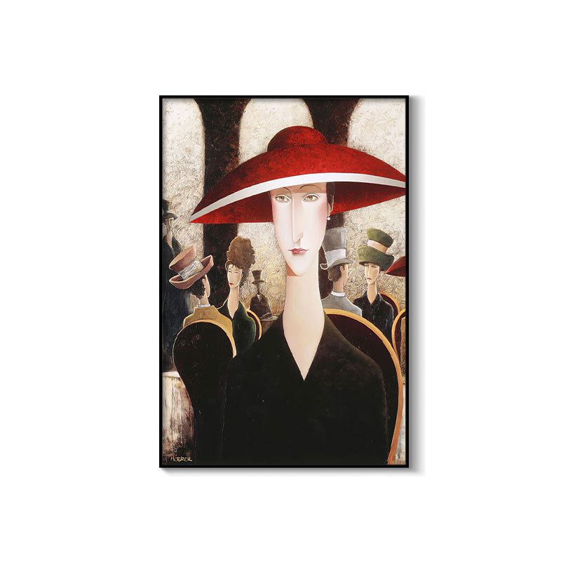 Bar decorative painting industrial style retro beautiful woman ktv box dance hall clear bar background wall painting creative painting