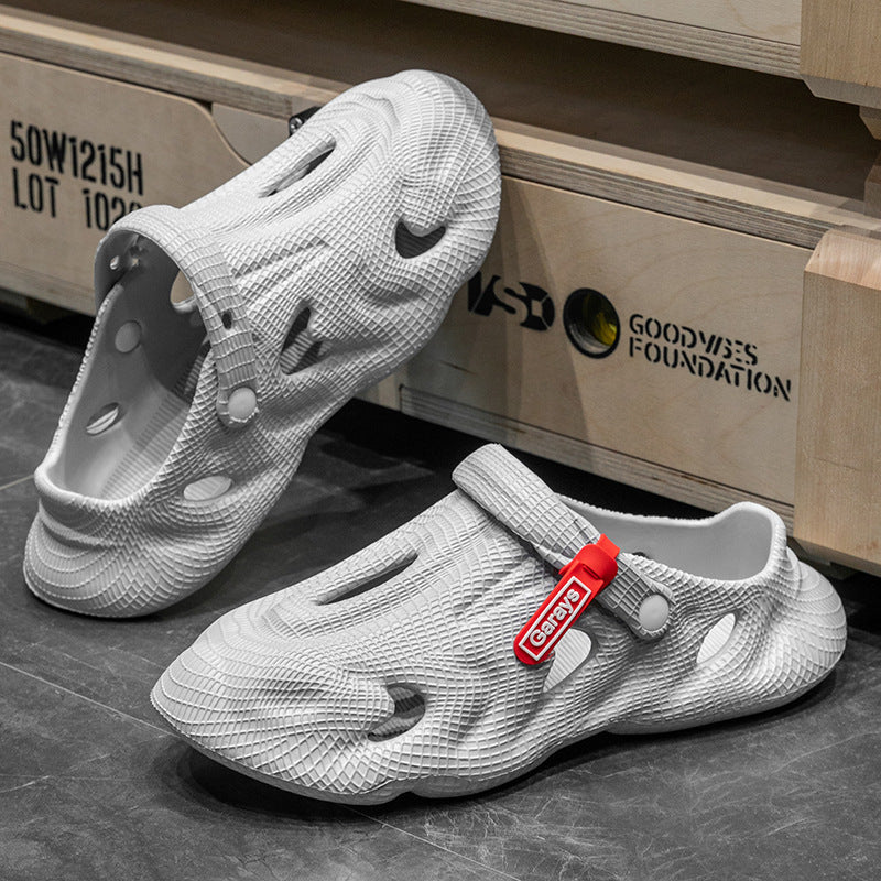 Coconut hole shoes men's summeroutwearnew arrival slippers men's outdoor non-slip toe beach shoes sandals and slippers for women