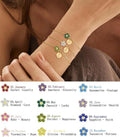Trendy daisy letter bracelet for women - unique design, accessible luxury, exquisite zircon flower jewelry