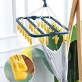New arrivalthickened 32 clip multi-clip clothes drying rack clothes hanger multifunctional hotel plastic clothes hanger for home socks