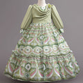 chiffon kids dress holiday banquet classy long sleeves pastoral style dresskids dresses