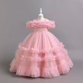 New arrivalin stock tutu evening dress pattern princess dress girl piano performance dress flower girl