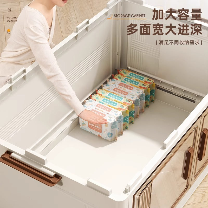 Younai Shelf Household Baby Children's Locker Clothes Toy Organizing Cabinet Free Installation Folding Storage Cabinet