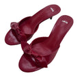 Mng sandals 2026 summer fashion open-toe women's shoes red bow round toe elegant high heel sandals & slides for outdoor wear