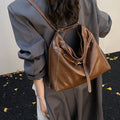 High-end retro women's backpack 2025new arrivaltrendyfall and wintereasiest for matchlarge capacitywork clothing shoulder tote bag