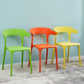 Plastic horn chair dining table backrest stool backrest chair for homescandinavian dining chair adult thickenedthickened durable