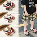 Boys' cork sandals - new summer open-toe kids' shoes - indoor/outdoor beach sandals - big & tall toddler flip-flops