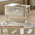 Aluminum alloy baby crib - portable, foldable, and convertible bassinet - multifunctional newborn bed - splice-together large bed