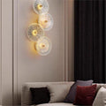 Designer artistic light luxury wall lamp - high-end creative lotus leaf decorative lighting for living room sofa and tv background wall