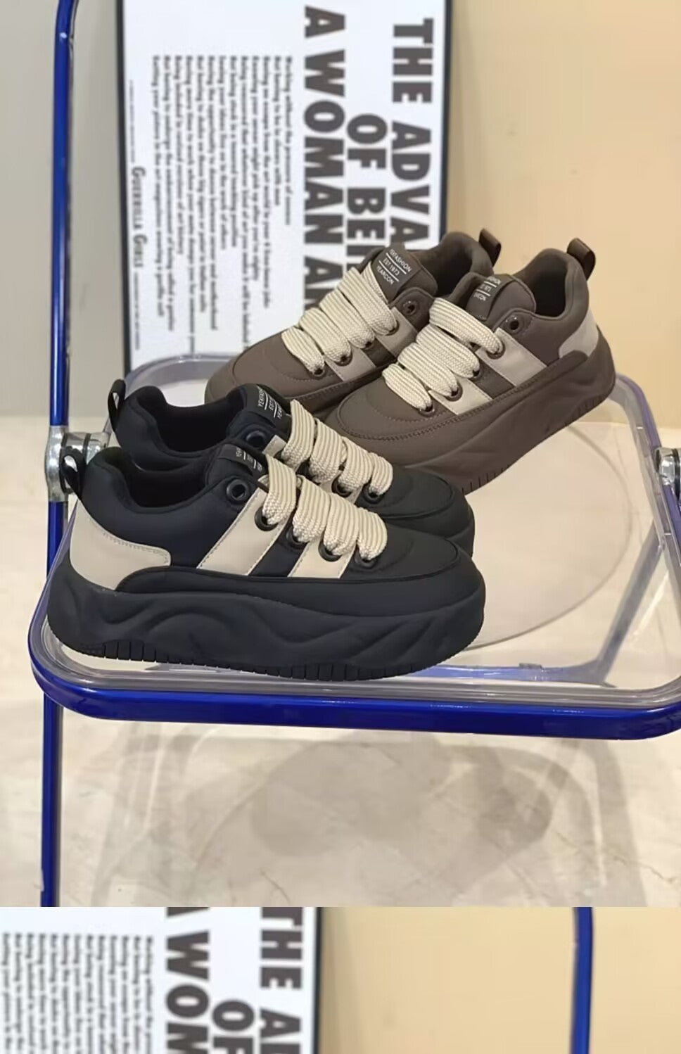 Thick sole bread shoes flats2026spring & fallnew arrivaleasiest for match sneakers soft bottom casual shoes women's work shoes white shoes