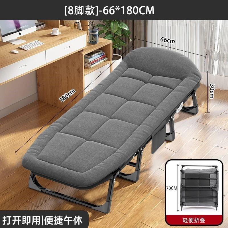 Lunch break foldable bed outdoor single bed simple portable office nap camp bed multifunctional recliner companion bed