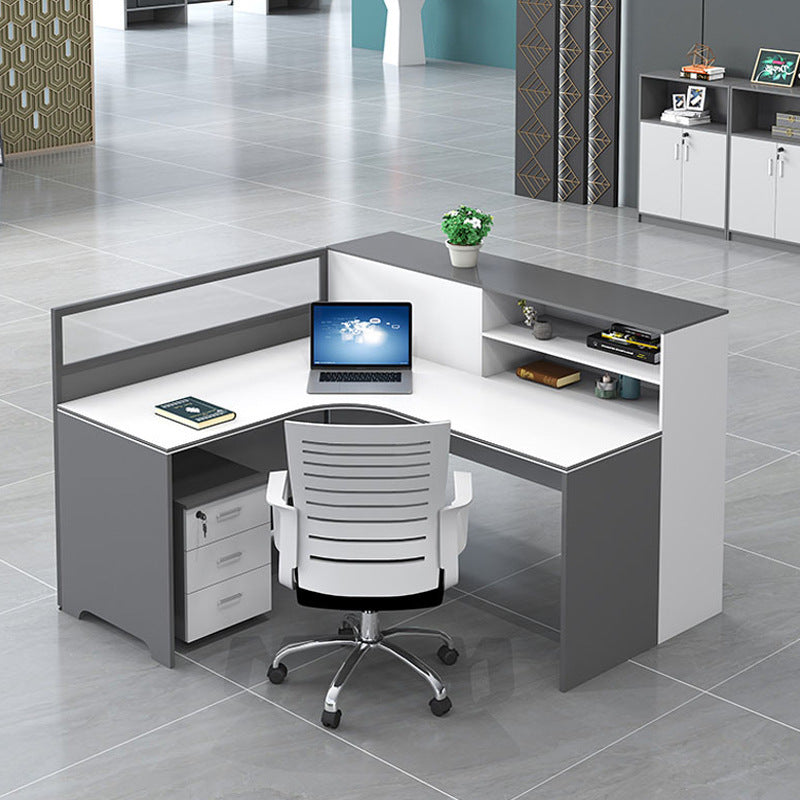 Saint li office desk partition - modern minimalist workstation for 4/6 people - ideal for finance offices - desk and chair combination