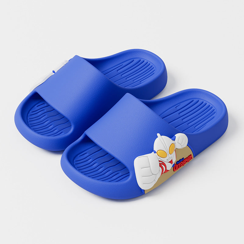 Genuine Ultraman Children's Slippers Summer Boys Home Bathroom Bathing Non-slip Soft Bottom Children Medium and Older Children's Cool Slippers