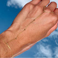 European and american cross-border zircon mitten bracelet for women, gold bead ring chain, simple fashion jewelry new product