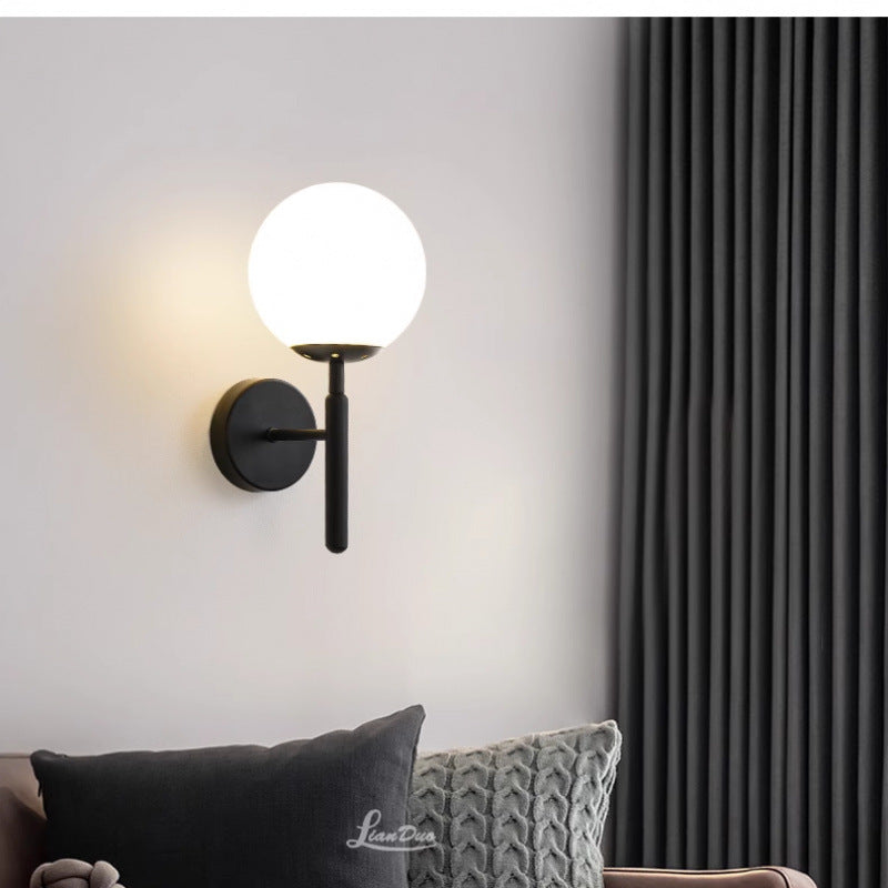 Wall lamp bedroom bedside lamp new simple modern living room background wall lamp light luxury creative staircase aisle balcony lamp
