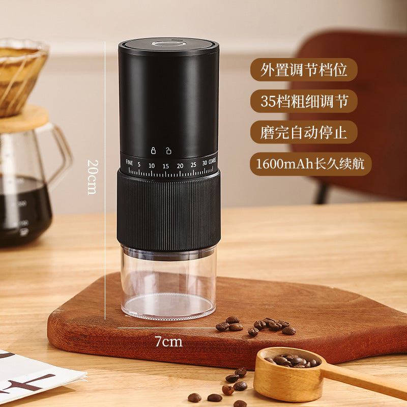 Portable electric coffee grinder - usb rechargeable coffee bean grinder for home use - cross-border supply