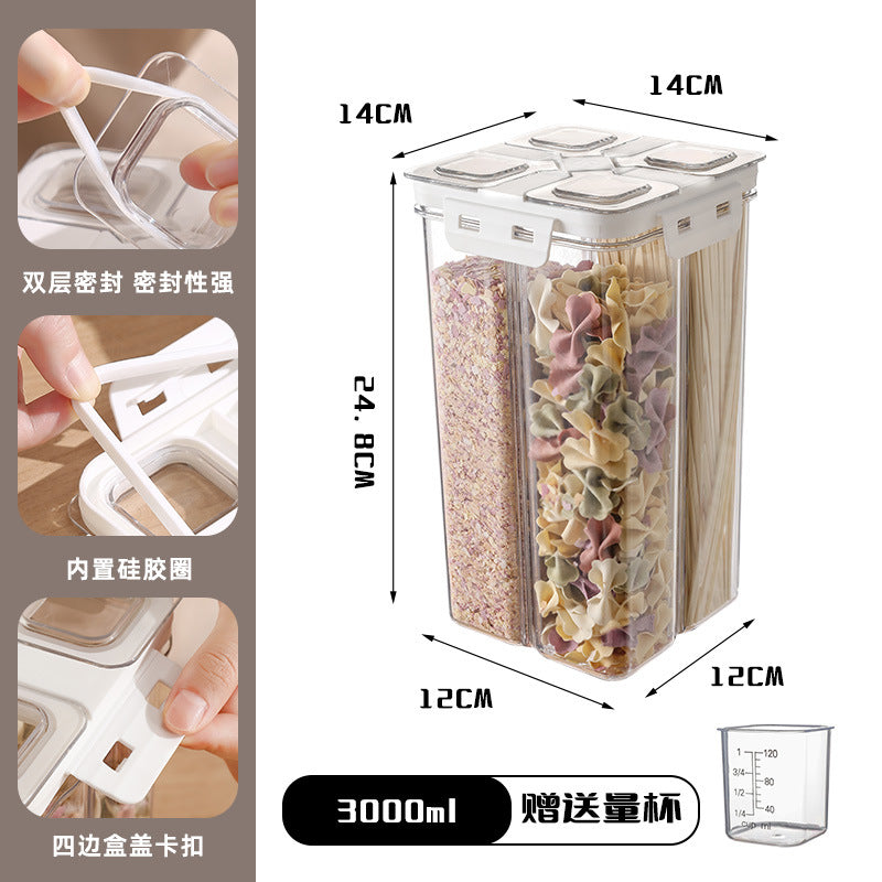 Noodle storage box, food-grade grains, sealed canned pasta box, noodle tube, bean storage tank