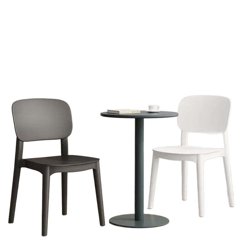 Plastic chair for homethickened scandinavian restaurant back chair dining table commercial dining chair modern casualplaid stool