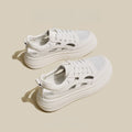 Breathable thin white shoes women's 2025 spring summer new arrivalplatform sole thick soleeasiest for matchcasualcut out sports shoes