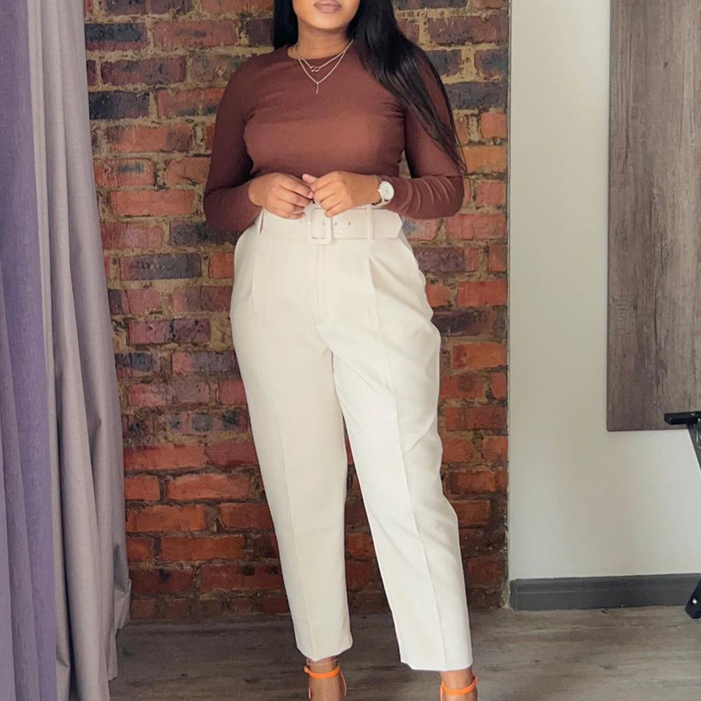 women's clothing  independent station spring new arrivalfashioncasualhigh waistpure colorskinny jeans suit pantsfashioncasual pants