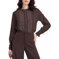 fashioncasuallacelong sleeves formal shirt for women springnew arrivalcut out button tops