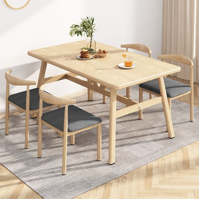 Rectangular table and chair combination casual small apartment dining table suit dining table and chair for home dining table and chair catering merchant