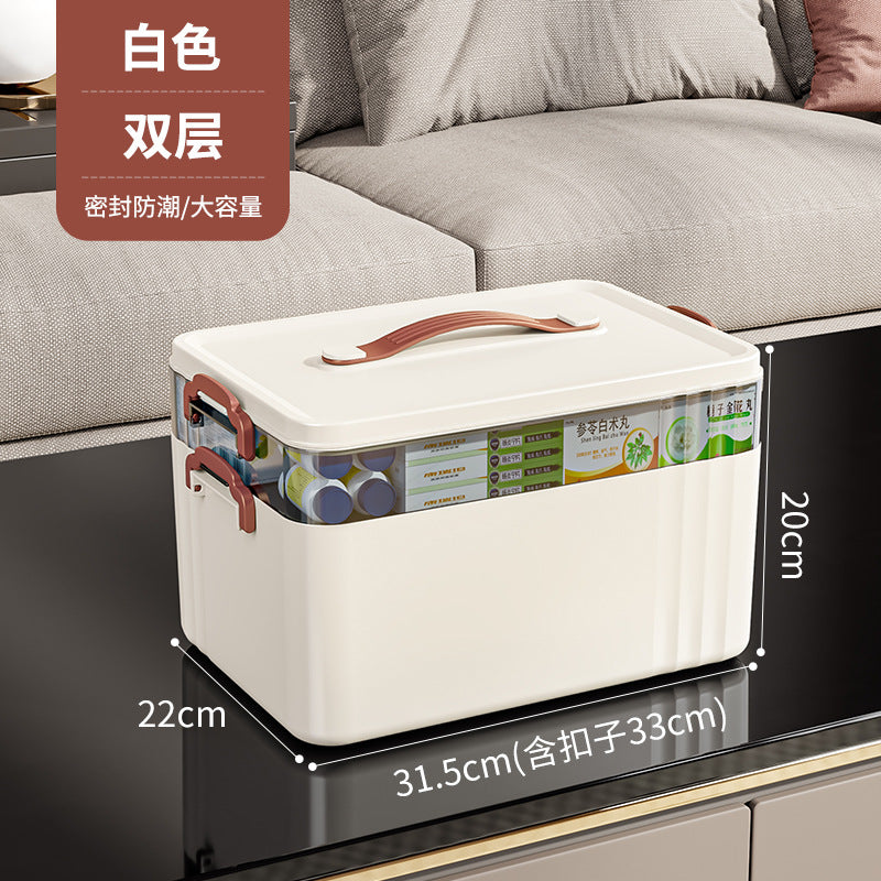 New large household medicine box, large-capacity household medicine box, multi-layer drug classification, storage and sorting box