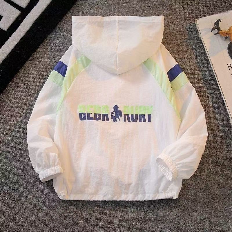 Boys' summer sun protection clothing jacket  new style children's lightweight mid-to-large size kids summer sunscreen jacket