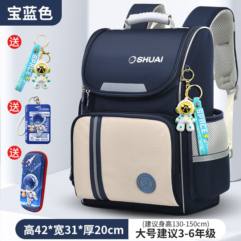 2026 new children's backpack for boys and girls, grades 1-6: large capacity, lightweight, and spine-protecting design