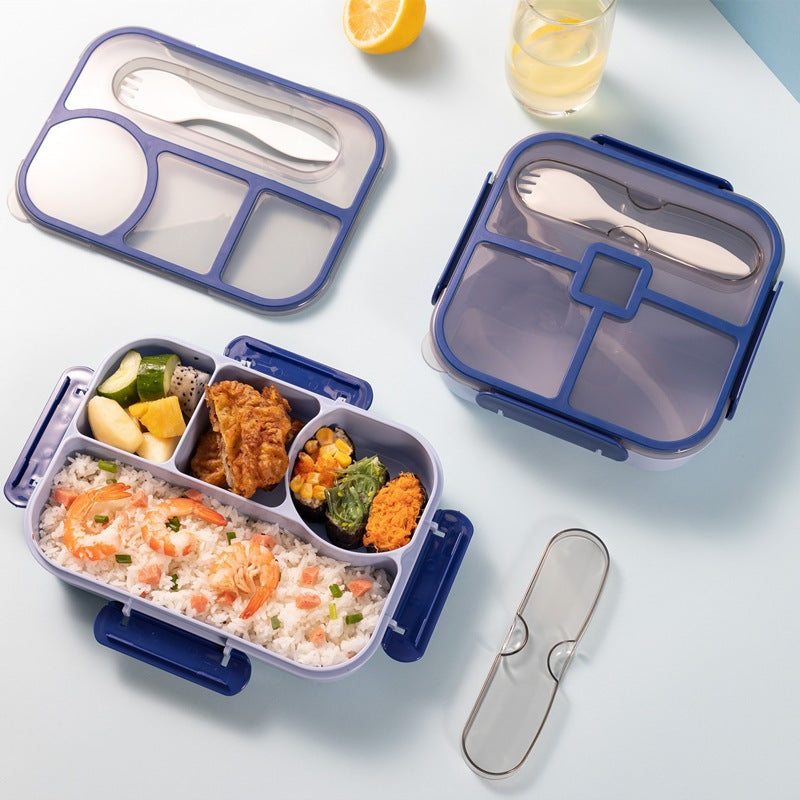 Cross-border Children's Student Lunch Box Grid Sealed Fruit Box Salad Box Go to Work Microwave Bento Box