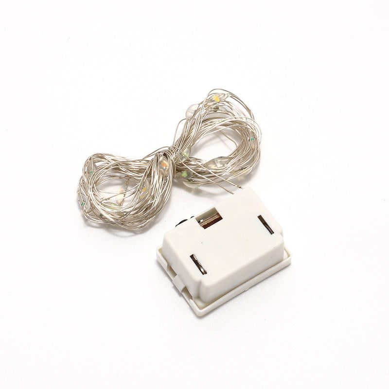 LED copper wire light gift box decorative light button light string bouquet dress button light battery box light copper wire light string light