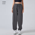 Women's fleece-lined warm sweatpants - stylish, versatile, casual joggers - loose fit, cuffed ankle, perfect for fitness and yoga - daw154