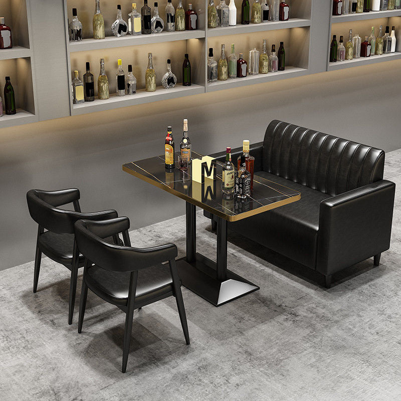 Coffee shop bar lounge table and chair set, pub, western restaurant, bbq, bubble tea shop sofa, retro casual dining booth