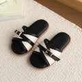 Women's flat sandals  summer new style sandals & slippers kids leather buckle beach shoes outdoor flip-flops