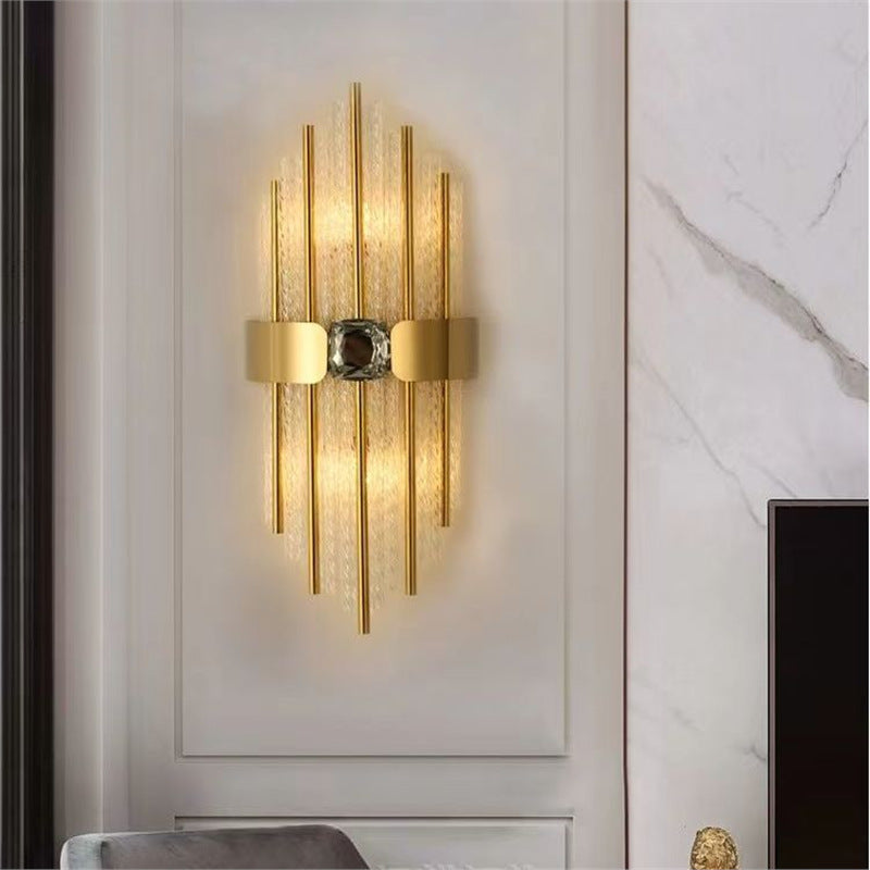 New arrivalaccessible luxury crystal wall lamp popular bedside living room background wall corridor aisle casualclassy wall lamp