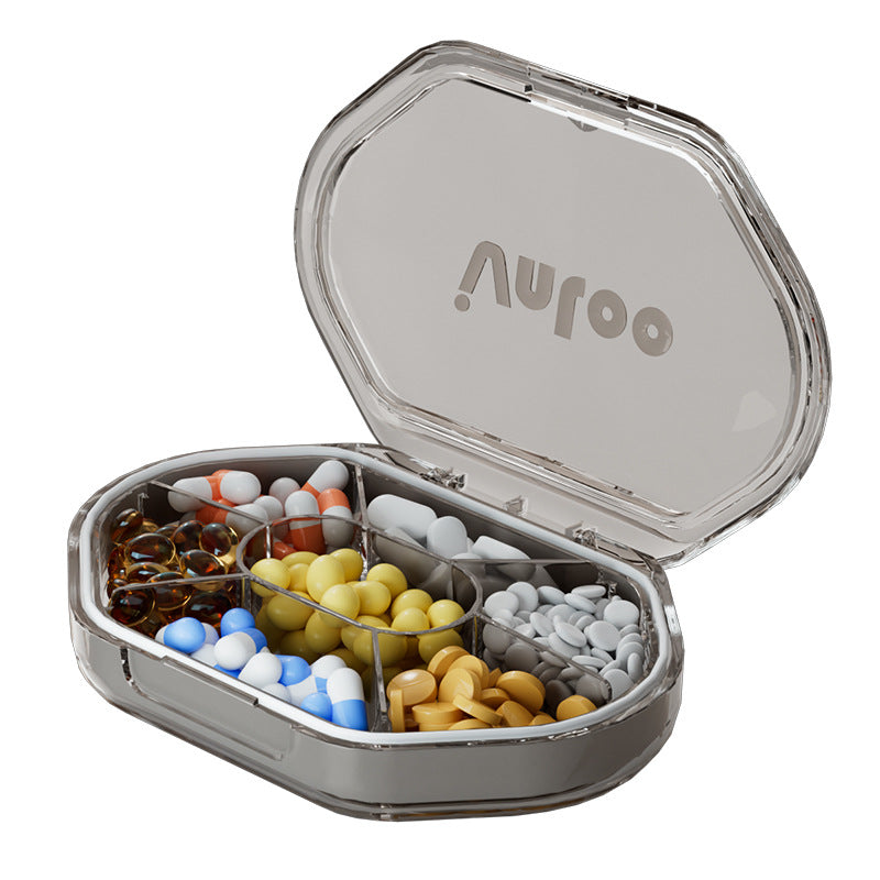 Portable carry-on small medicine box ins wind mini seven-day compartment medicine box, food-grade household medicine box