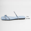 Women's slippers - new summer  collection: fairycore style, minimalist thin strap, rhinestone detail, low heel, open-toe, plus size sandals & slides