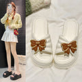 Women's thick-soled slippers: new height-increasing, non-slip, outdoor/indoor eva platform slides - comfortable thong sandals