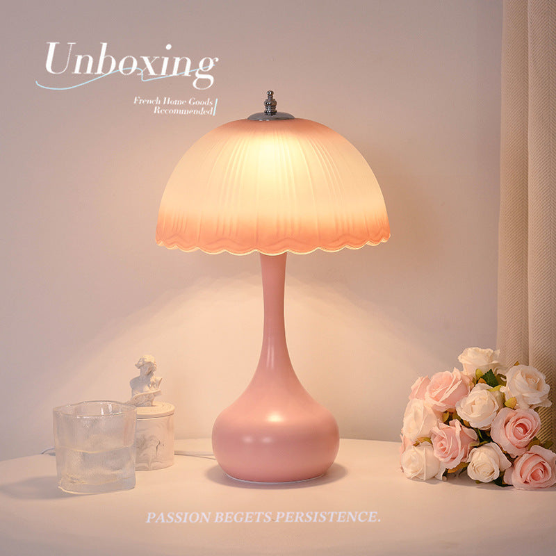 Table lamp bedroom bedside table lamp 2025 new light luxury classy modern french master bedroom romantic cream style night light