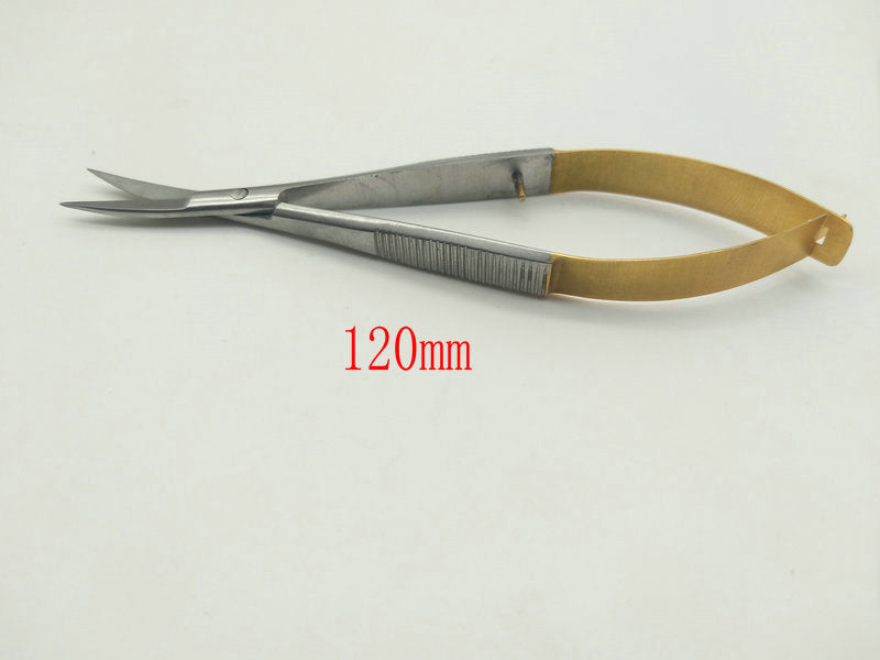 Small scissors for double eyelid scissors, gold handle removal, cut open corners of the eyes, beauty, fine scissors, straight head tissue scissors, gum scissors
