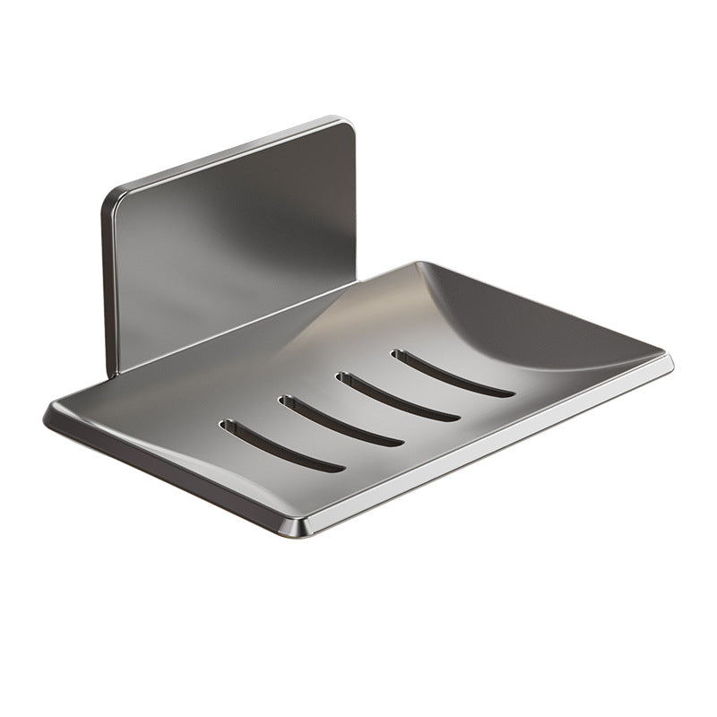 Gun gray bathroom soap box creative drain space aluminum non-punching soap dish bathroom rack wall mounted