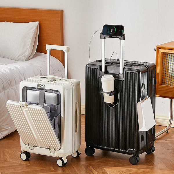 Yongsheng front open suitcase 20-inch boarding case new dry suitcase universal wheel 24-inch password trolley case anti-drop