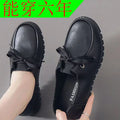 Comfortable leather shoes for middle-aged and elderly women - soft sole, flat, wear-resistant, waterproof, spring/autumn style - grandma shoes