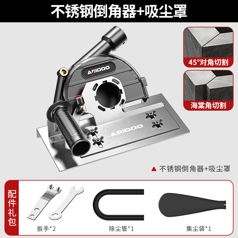 Angle grinder tile chamfering device portable 45 degree woodworking bricklayer universal cutting artifact portable chamfering device