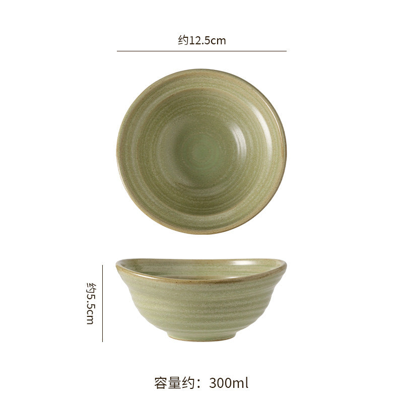 High-style japanese retro oatmeal dessert bowl for home use, perfect for restaurants and hotels. also great as a unique fruit salad or rice bowl