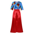 D3279 european and american style women's clothing  new short-sleeve printed shirt casual loose wide-leg pants set african two-piece outfit