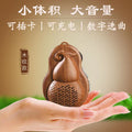 Gourd-shaped portable neckband speaker with card slot - personalized music player for meditation and long-lasting playtime