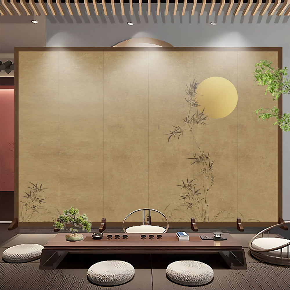 Screen partition landscape ink simple foldablemovable entrance facing the door living room baffle partition screen